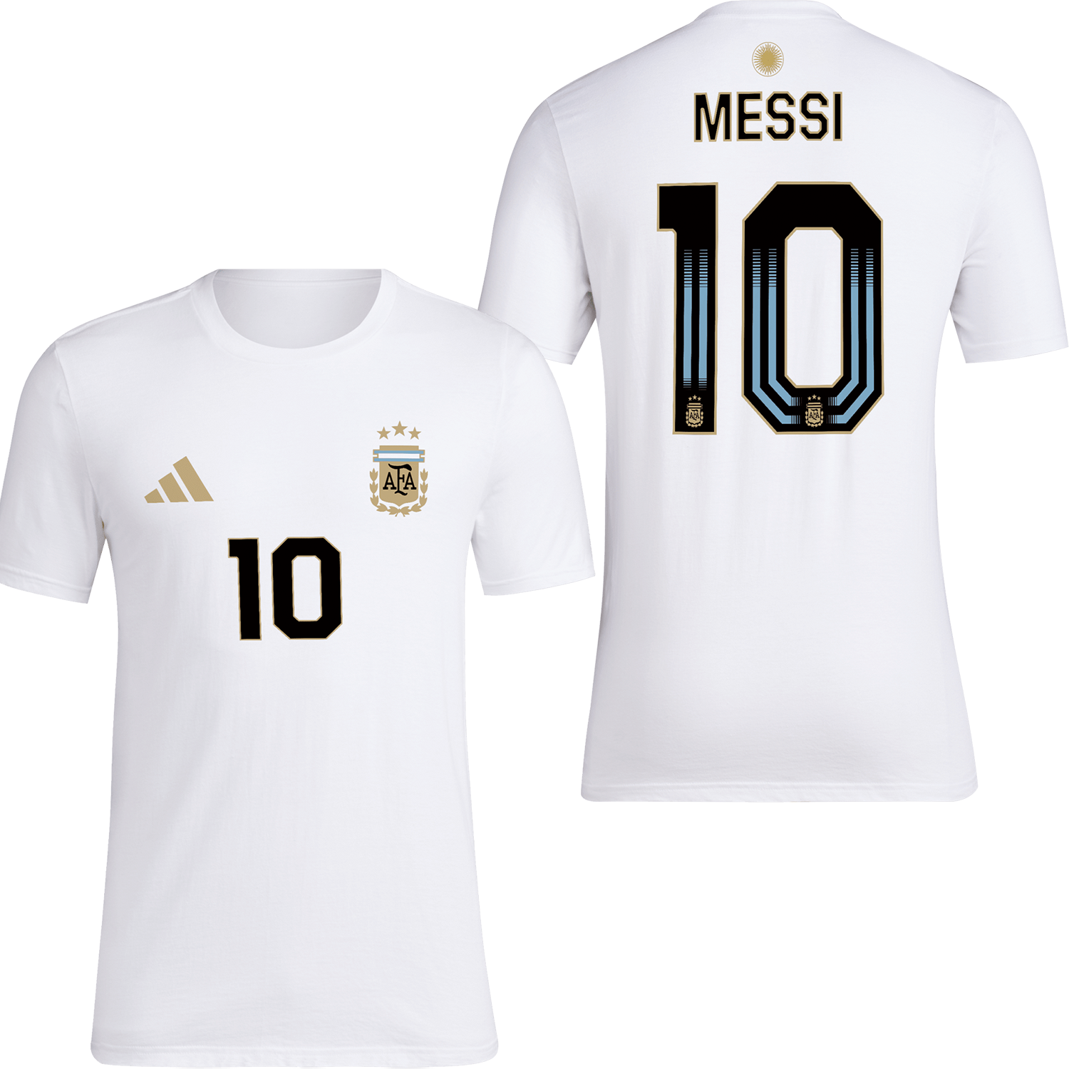 Camiseta de manga corta de Messi de adidas Argentina para hombre
