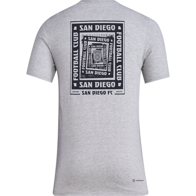 Camiseta de manga corta adidas San Diego FC para hombre antes del partido