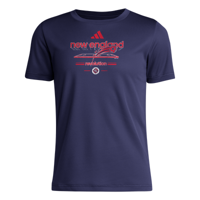 adidas New England Revolution Youth Short Sleeve Pregame Tee