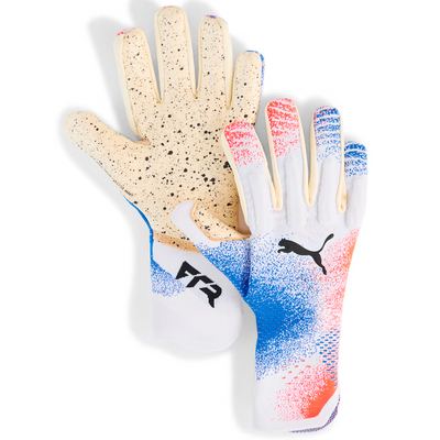 puma Future Ultimate Nc Goalkeeper Gloves Puma White Glowing Red Ultra Blue