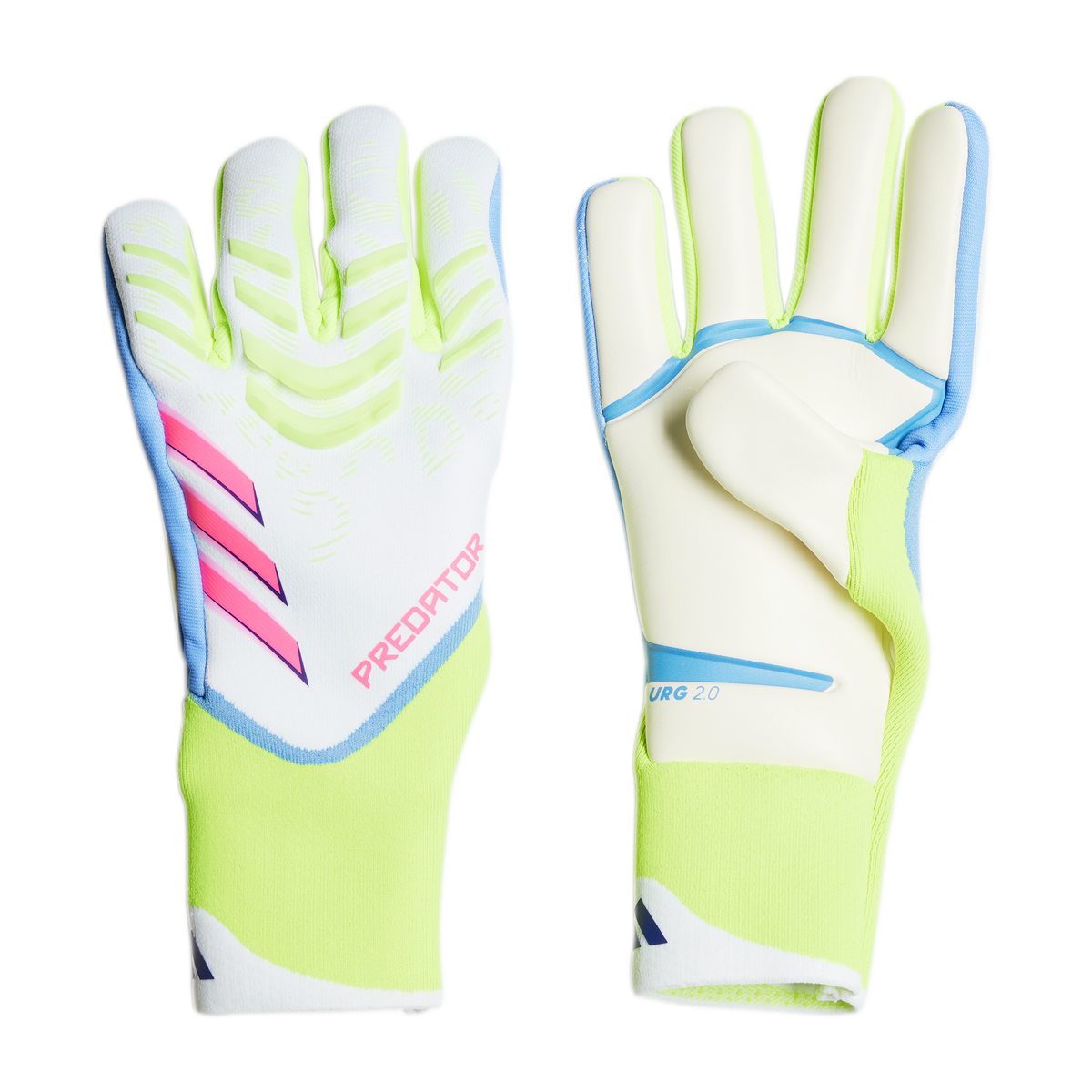 adidas Predator Pro Goalkeeper Gloves White Lucid Lemon Pink