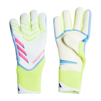 adidas Predator Pro Goalkeeper Gloves White Lucid Lemon Pink