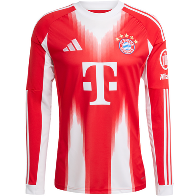 adidas Bayern Munich 2025 26 Men’s Home Long Sleeve Stadium Jersey