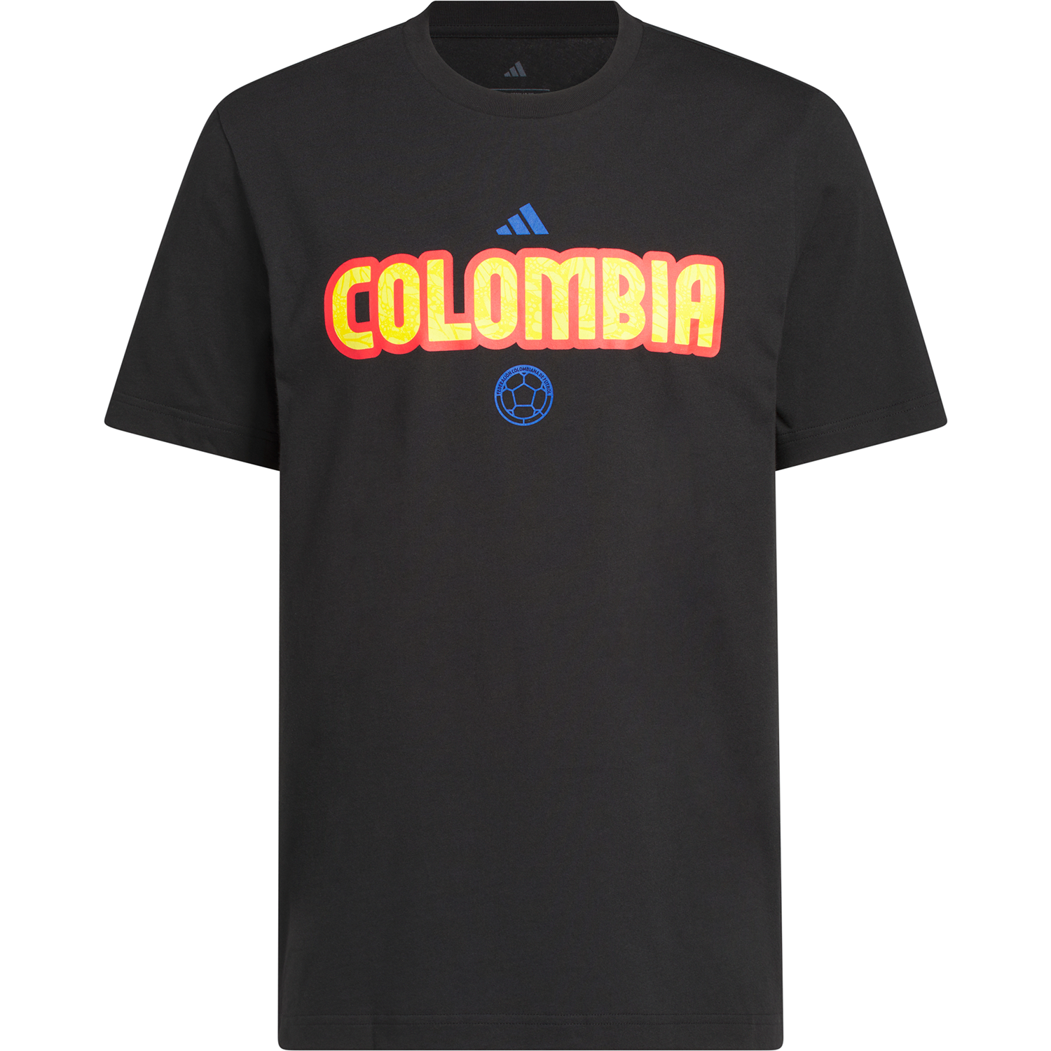 adidas Colombia Mens Black World Cup Hook Graphic Tee