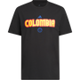 Camiseta negra con gráfico de gancho de la Copa del Mundo de adidas Colombia para hombre