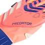 adidas Predator Youth Fingersave Goalkeeper Gloves Signal Coral White Lucid Blue