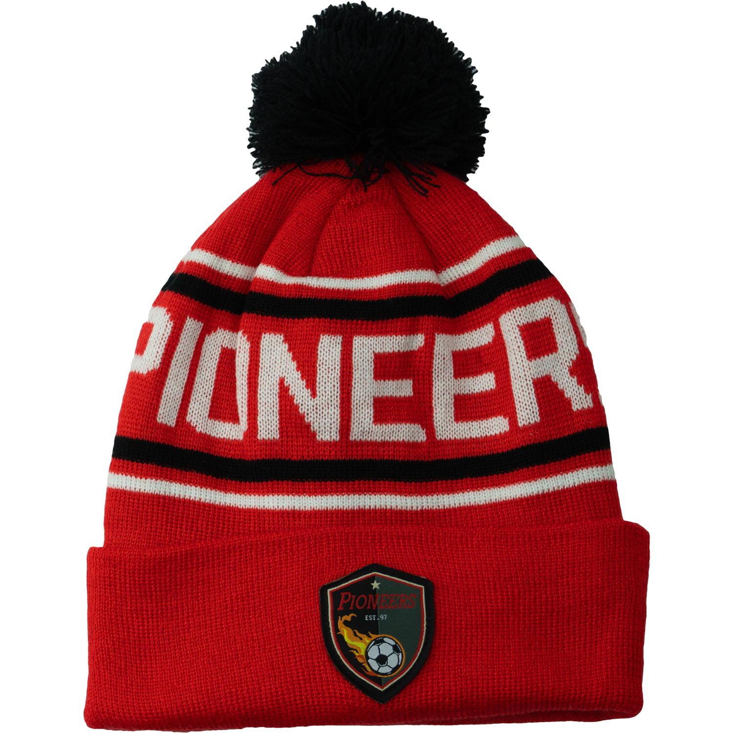 Gorro con pompón de jacquard Pioneers
