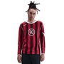 Camiseta Nike Total 90 Dri-FIT de manga corta con rayas rojas y negras para hombre
