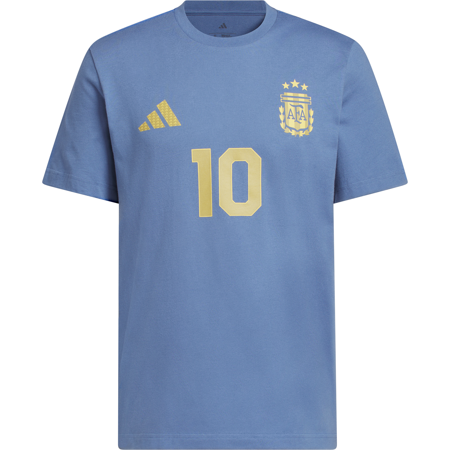 Camiseta azul adidas Argentina Messi #10 para hombre