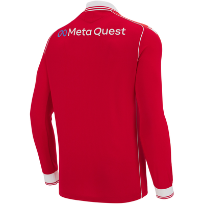 Macron Wrexham Afc 2025 26 Men’s Home Long Sleeve Stadium Jersey