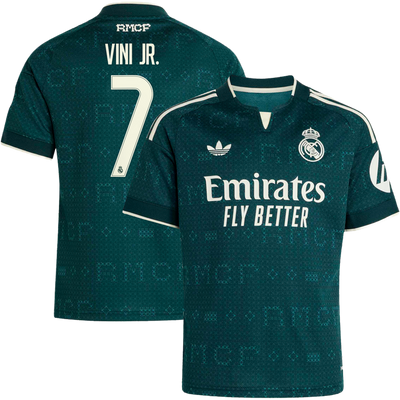 adidas Real Madrid 26/27 Youth Vini Jr. Away Stadium Jersey