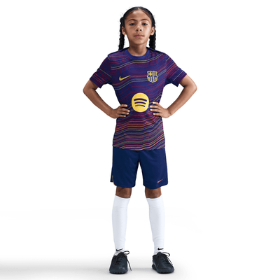 Nike FC Barcelona Youth Academy Pro Home Short-Sleeve Pre-Match Top