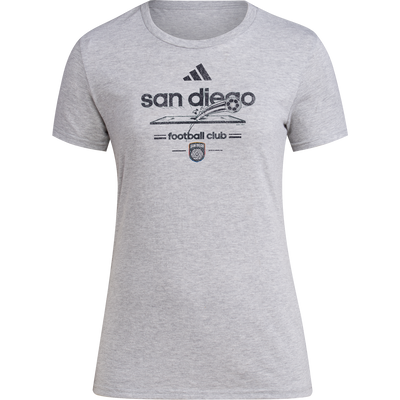 Camiseta vintage de manga corta adidas San Diego FC para mujer