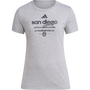 Camiseta vintage de manga corta adidas San Diego FC para mujer