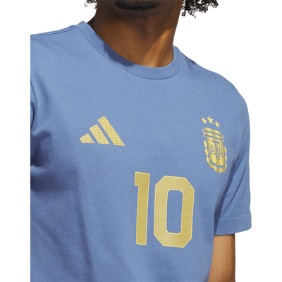 adidas Argentina Messi #10 Men's Blue Tee