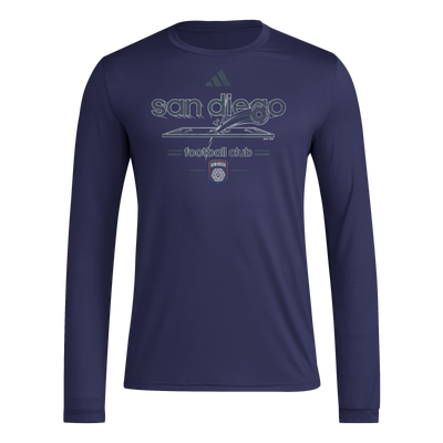 adidas San Diego FC Men's Long Sleeve Vintage Tee