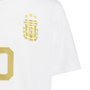 Camiseta adidas Argentina Messi #10 para jóvenes, color blanco