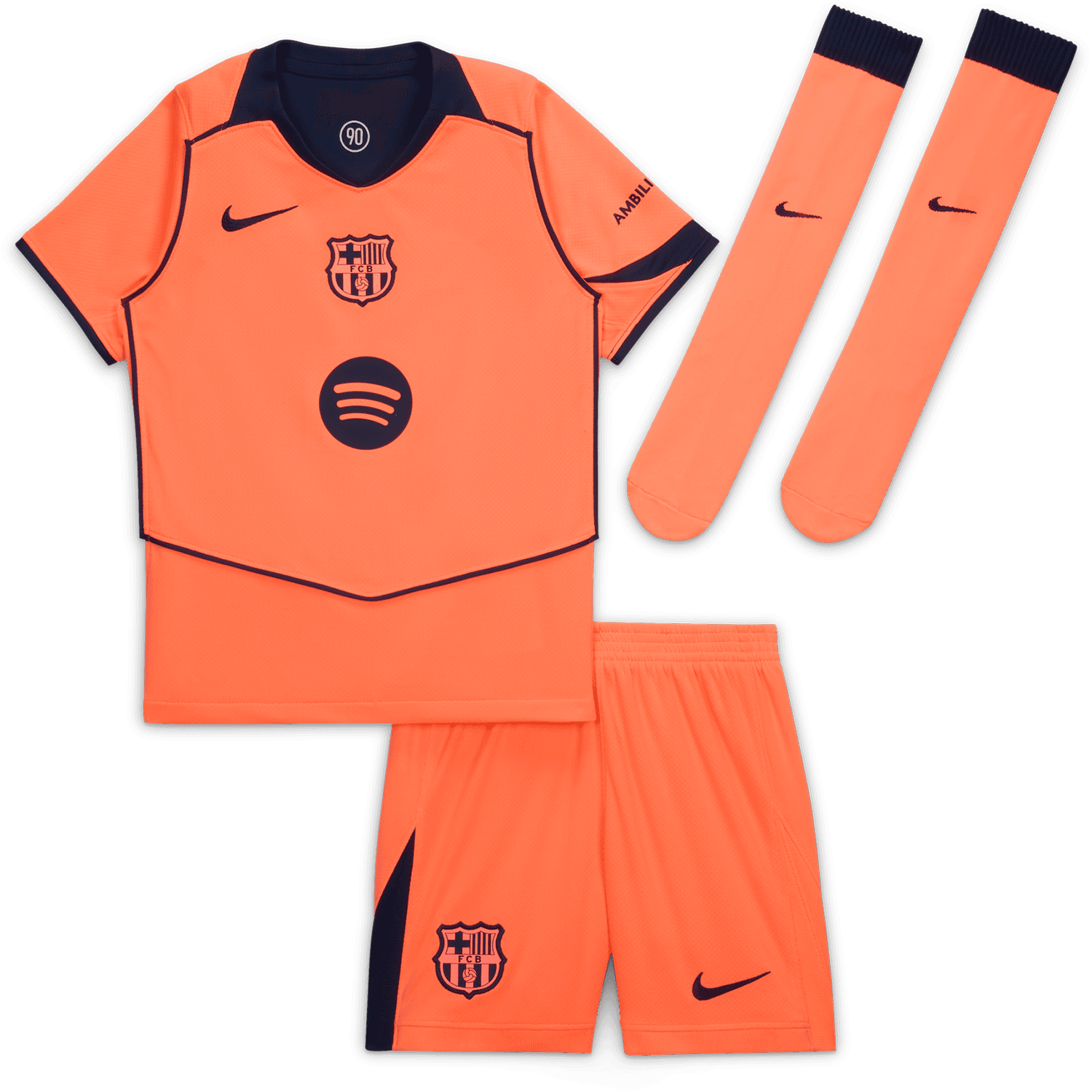 Nike FC Barcelona 2025-26 Tercera equipación para niños pequeños