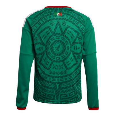 adidas Mexico 2026 Youth Home Stadium Long Sleeve Jersey