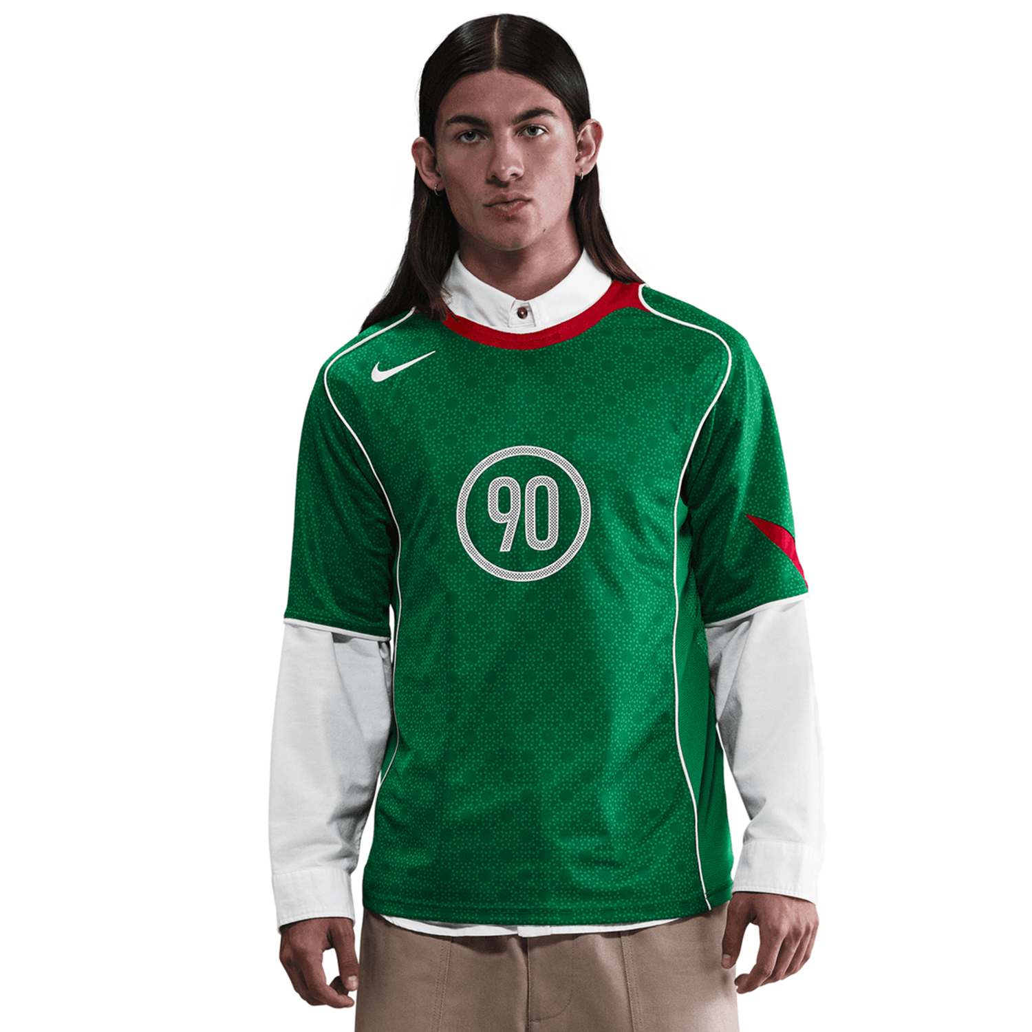 Nike Men's Total 90 Green/Red Jersey - T90 Energy