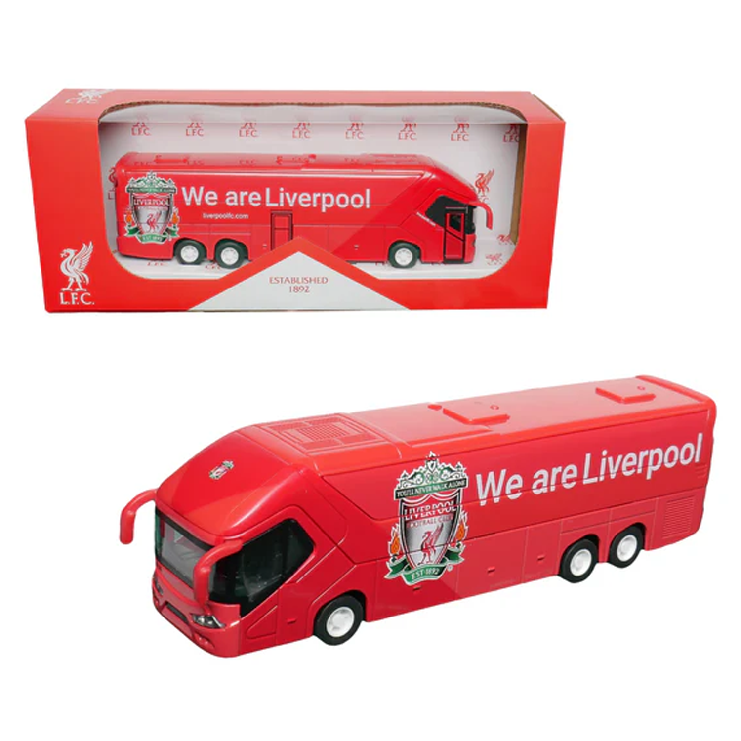 Minix Toy Liverpool FC Soccer Tour Bus 1 50 Scale