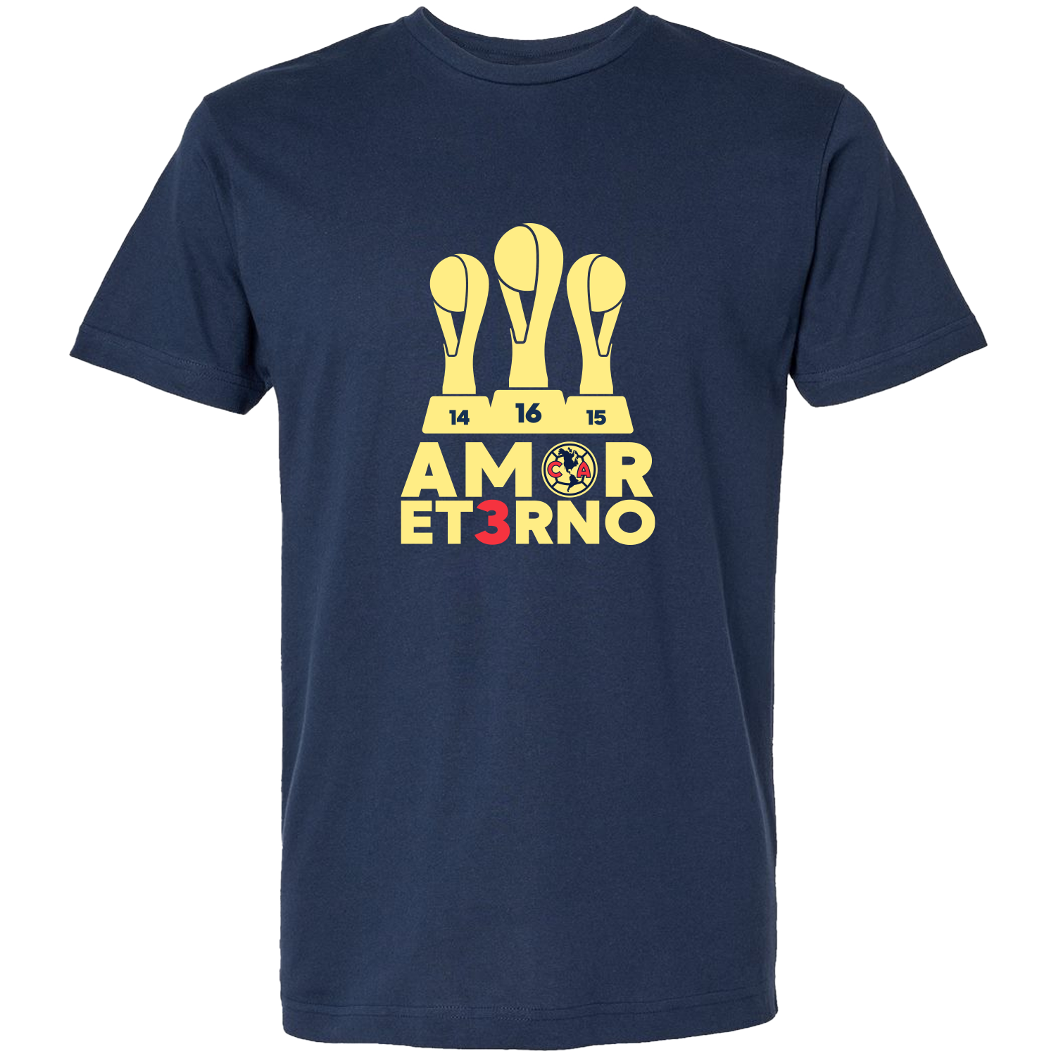 Camiseta de tricampeonato de edición limitada del Club América con licencia oficial de SDS 16