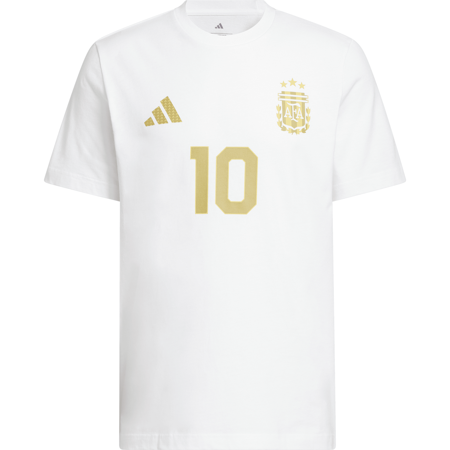 adidas Argentina Messi #10 Men's White Tee