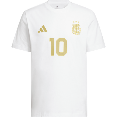 adidas Argentina Messi #10 Men's White Tee