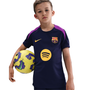 Camiseta de entrenamiento de manga corta Nike FC Barcelona Dri-FIT Strike para jóvenes