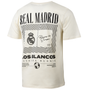 Camiseta blanca roto con gráfico del Real Madrid para hombre