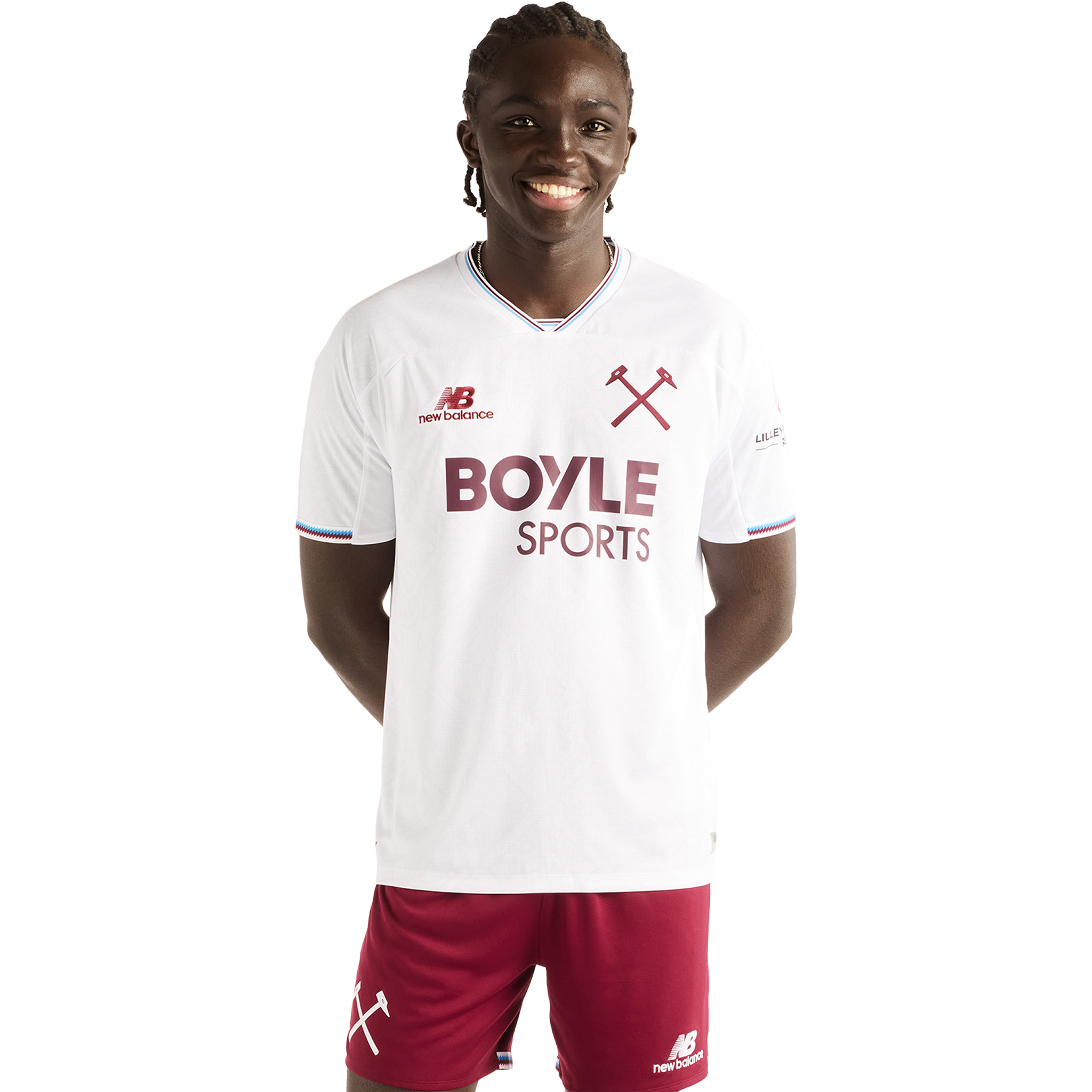 Camiseta de manga corta de visitante New Balance West Ham United 2026-27