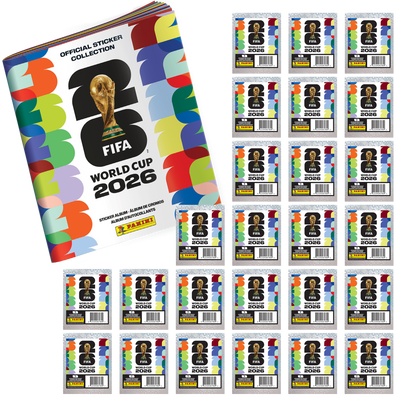 Panini FIFA World Cup 2026™ Official Sticker Bundle - 25 Sticker Packs + 1 Soft Cover Album
