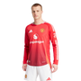 Camiseta auténtica de manga larga local del Manchester United 2024-25 para hombre de adidas