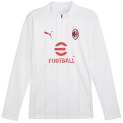 puma Ac Milan Men’s Quarter Zip Pre Match Training Top Puma White Putty