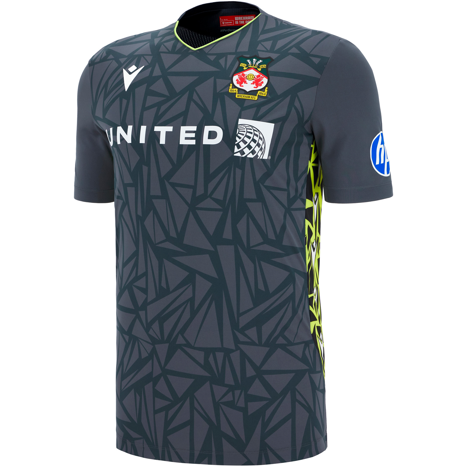 Macron Wrexham Afc 2025 26 Men’s Short Sleeve Goalkeeper Jersey