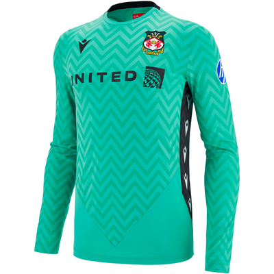 Macron Wrexham Afc 2025 26 Youth Long Sleeve Goalkeeper Jersey