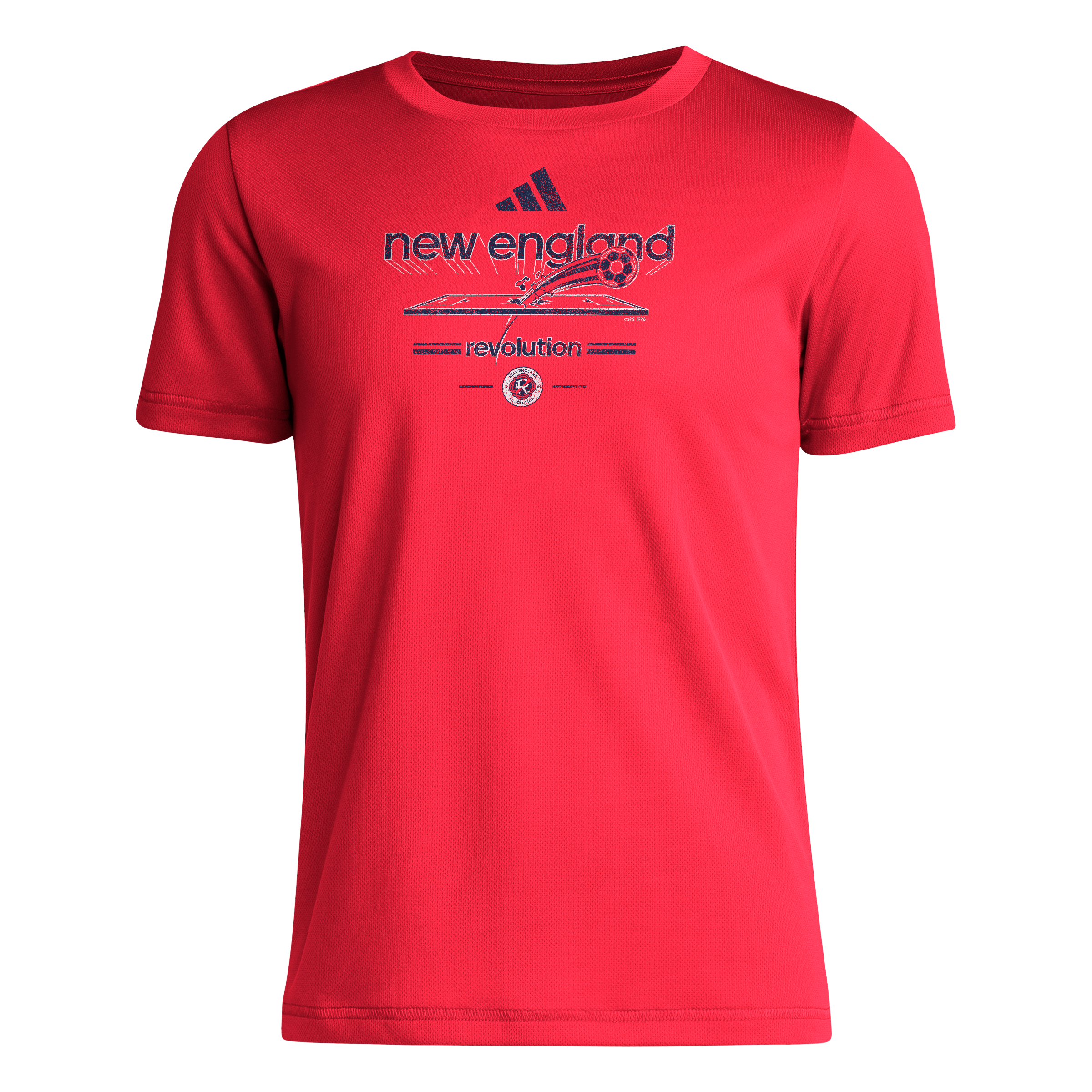 Camiseta vintage de manga corta adidas New England Revolution para jóvenes