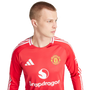 Camiseta auténtica de manga larga local del Manchester United 2024-25 para hombre de adidas