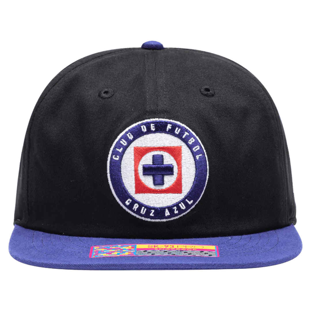Fan Ink Cruz Azul Swingman Snapback Hat Black Blue