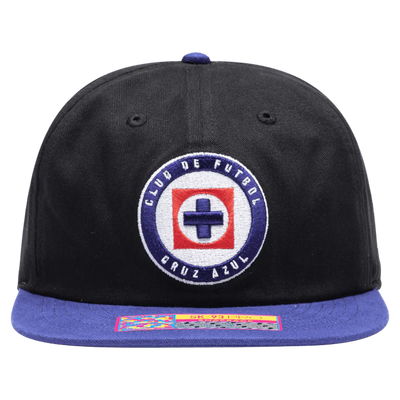 Fan Ink Cruz Azul Swingman Snapback Hat Black Blue