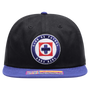 Fan Ink Cruz Azul Swingman Snapback Hat Black Blue