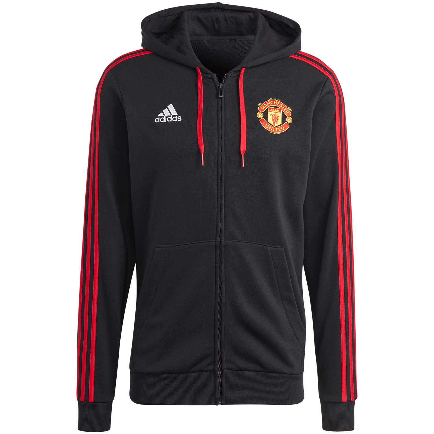 Sudadera con capucha adidas DNA del Manchester United para hombre con cremallera completa