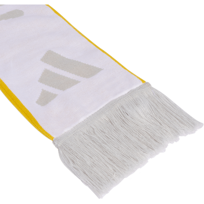 adidas Real Madrid Home Scarf White Bold Gold Lgh Solid Grey