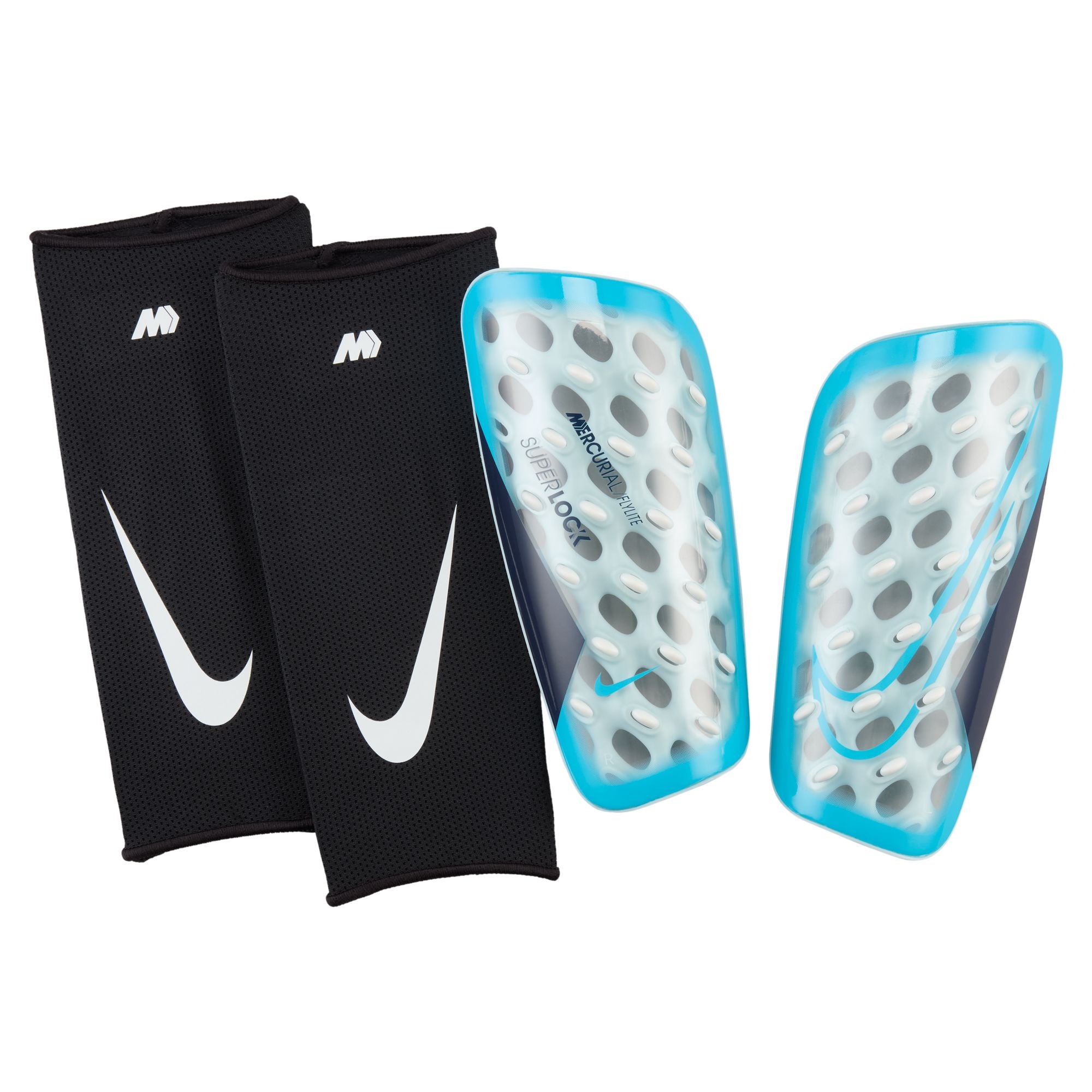 nike Mercurial Flylite Shinguard Blue Fury Black