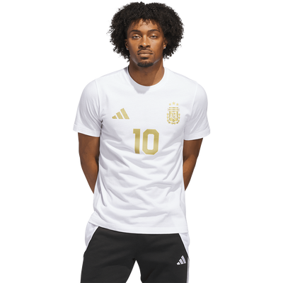adidas Argentina Messi #10 Men's White Tee