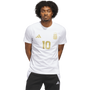 Camiseta blanca adidas Argentina Messi #10 para hombre