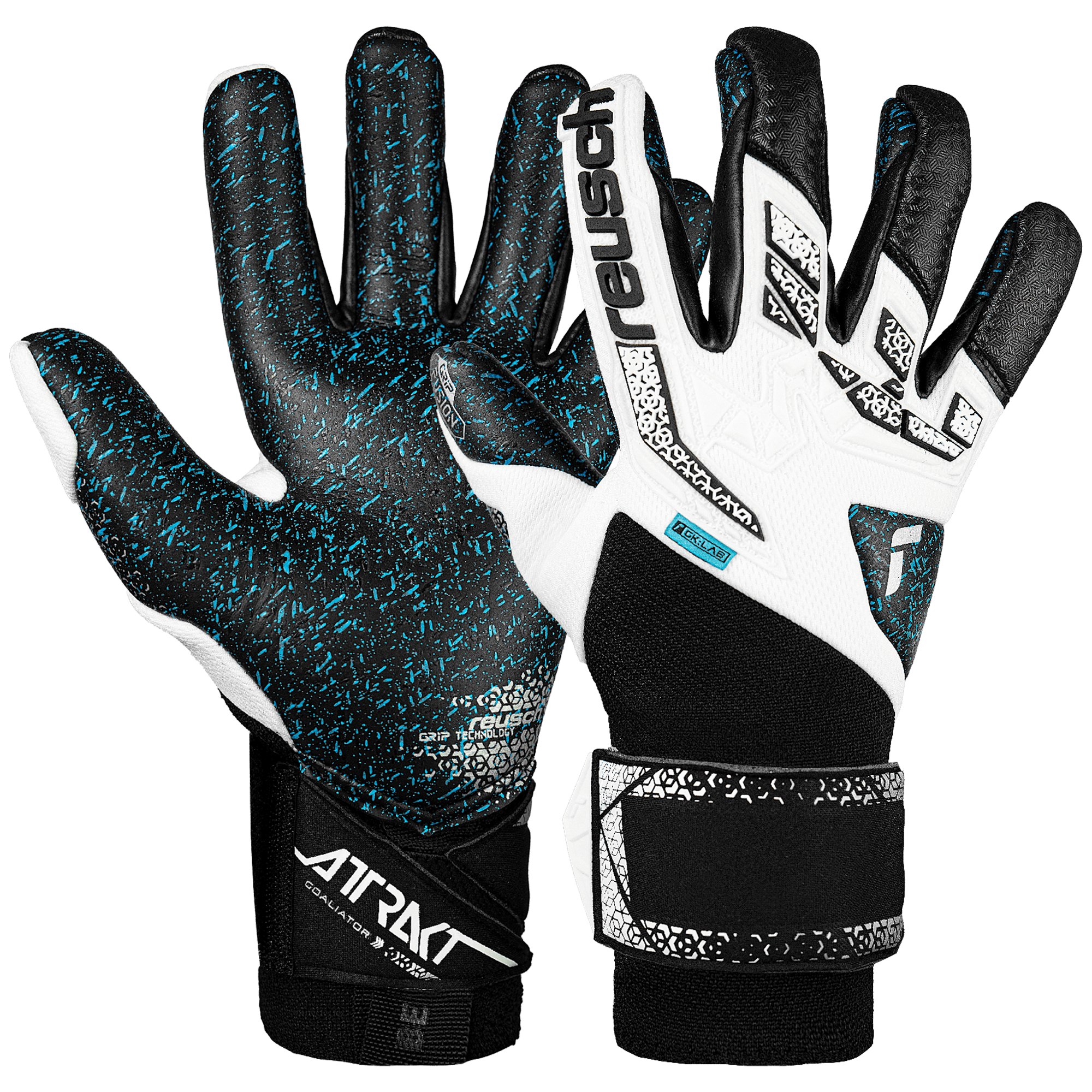 reusch Attrakt Freegel Fusion Goaliator Goalkeeper Gloves White Black