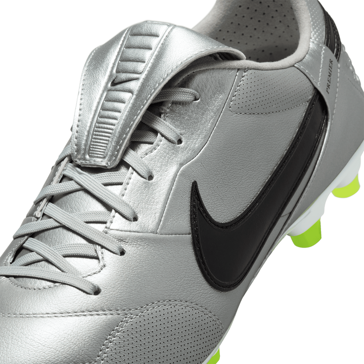nike Premier III FG Metallic Silver Black Volt